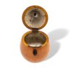 Front overview of the Georgian Pear Tea Caddy with the lid up