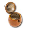 Front overview of the Georgian Pear Tea Caddy with the lid up