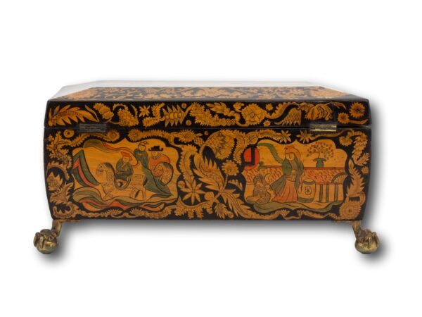 Rear of the Regency Penwork Sewing Box