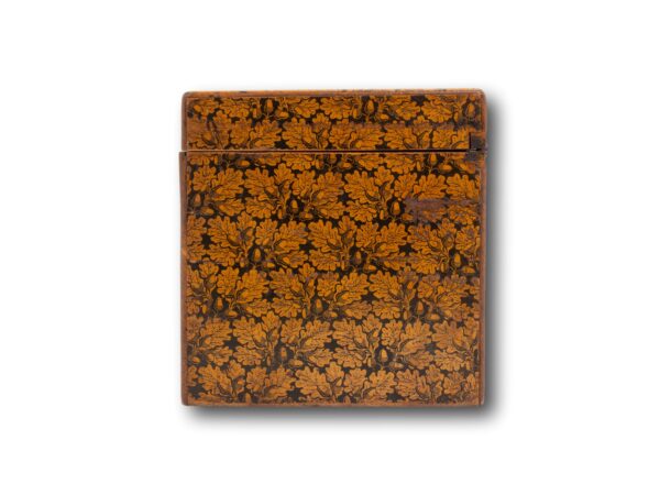 Side of the Scottish Mauchline Ware Tea Caddy