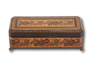 Front overview of the Tunbridge Ware Musical Jewellery Box