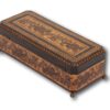 Rear overview of the Tunbridge Ware Musical Jewellery Box
