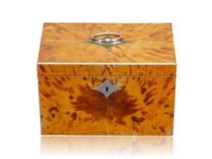 Front of the George III Blonde Tortoiseshell Tea Chest