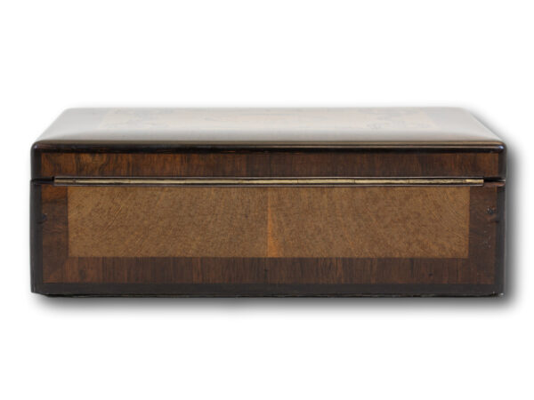 Rear of the Continental Palm Coconut Wood Box