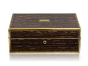 Front of the Unusual Calamander Jewellery Box