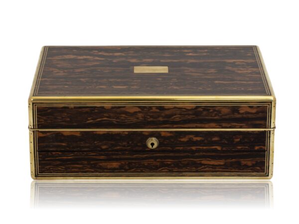 Front of the Unusual Calamander Jewellery Box