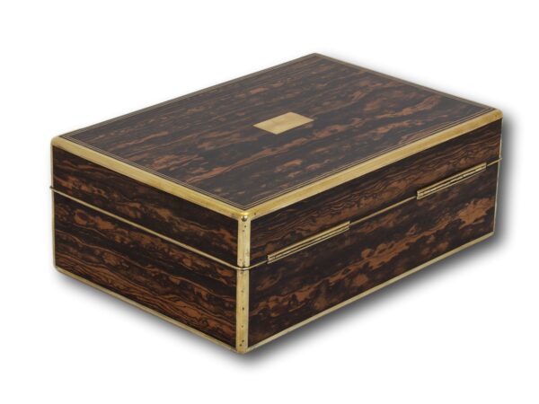 Rear overview of the Unusual Calamander Jewellery Box