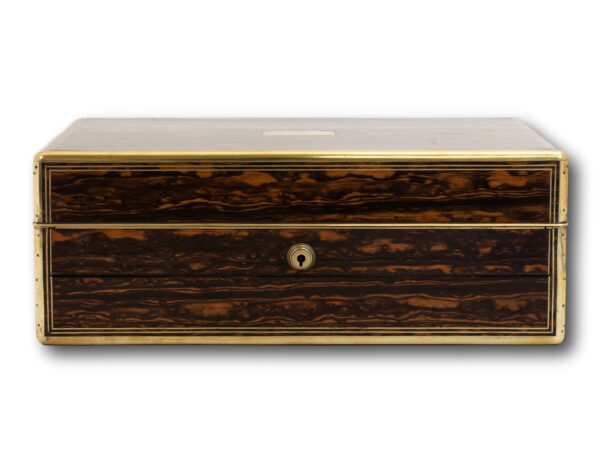 Front of the Unusual Calamander Jewellery Box