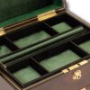 Close up of the top partitioned tray