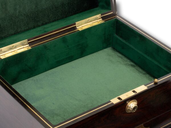 Close up of the bottom storage area below the tray