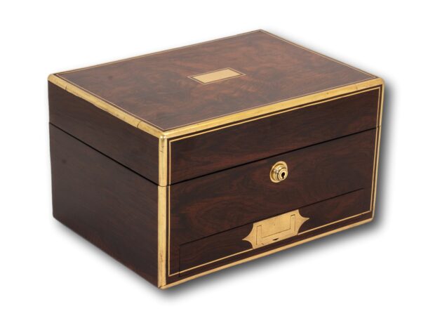 Front overview of the Antique Rosewood Jewellery Box