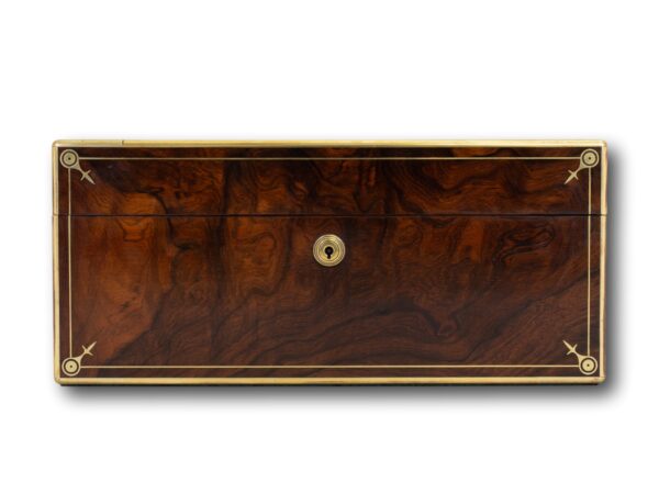 Front of the Antique Rosewood Jewellery Box by Edwards