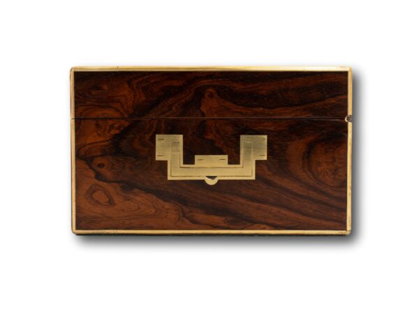 Side of the Antique Rosewood Jewellery Box by Edwards