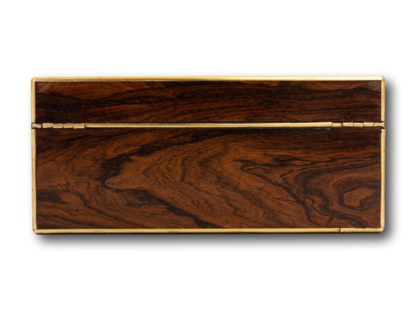 Rear of the Antique Rosewood Jewellery Box by Edwards