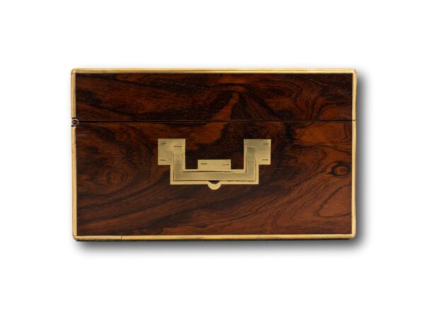 Side of the Antique Rosewood Jewellery Box by Edwards