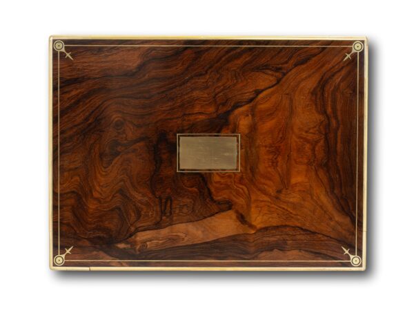Top of the Antique Rosewood Jewellery Box by Edwards