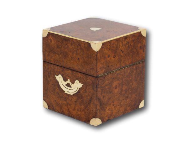 Rear overview of the Antique Burr Walnut Jewellery Box