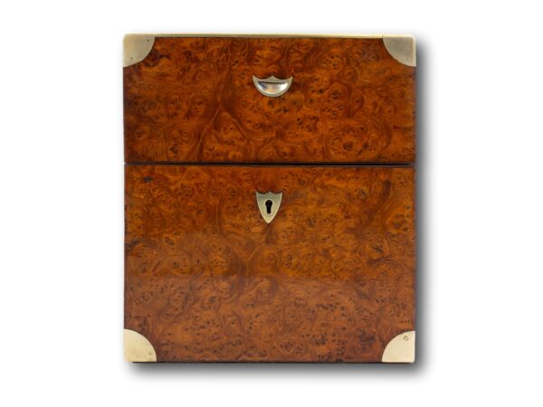 Front of the Antique Burr Walnut Jewellery Box
