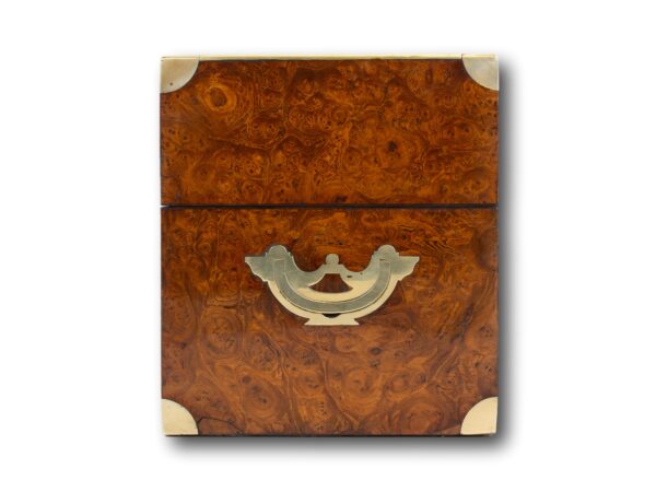 Side of the Antique Burr Walnut Jewellery Box