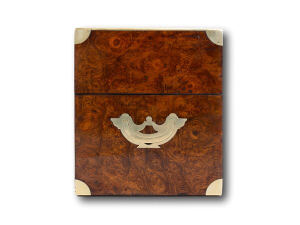 Side of the Antique Burr Walnut Jewellery Box