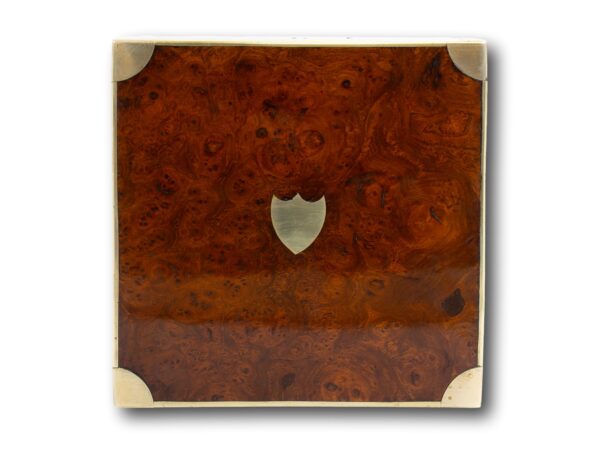 Top of the Antique Burr Walnut Jewellery Box