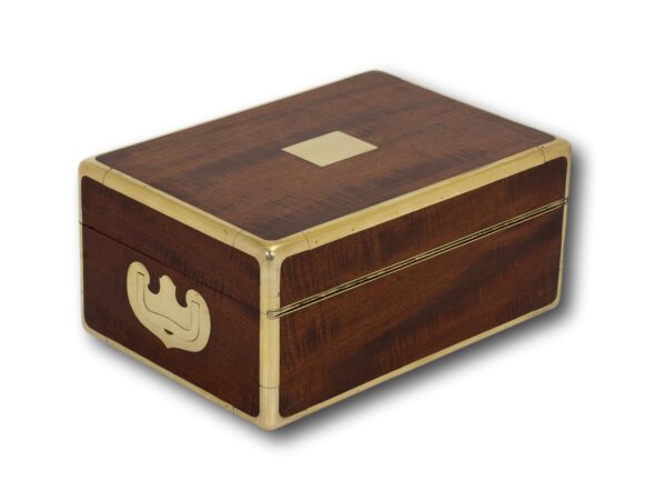 Rear overview of the Antique Mahogany Jewellery Watch Box