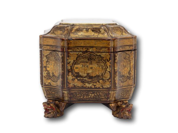 Side of the Chinese Export Lacquer Tea Chest