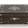 Front of the Coromandel and Mother of Pearl Jewellery Box