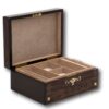 Front overview of the Coromandel and Mother of Pearl Jewellery Box with the lid up