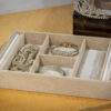 Overview of the Coromandel and Mother of Pearl Jewellery Box in a lifestyle shot
