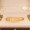 Close up of the rear label and removable vanity case