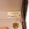 Close up of the Louis Vuitton label