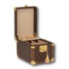Front overview of the Vintage Louis Vuitton Jewellery Case with the lid up