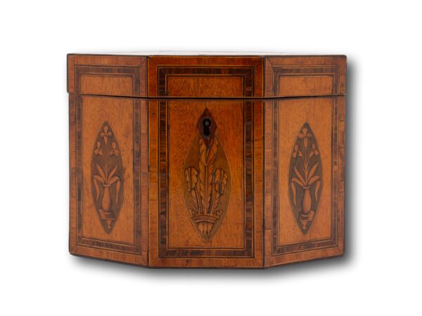 Front of the Antique Harewood Tea Caddy