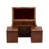 Front of the Antique Mahogany Tea Chest with the tea caddies removed