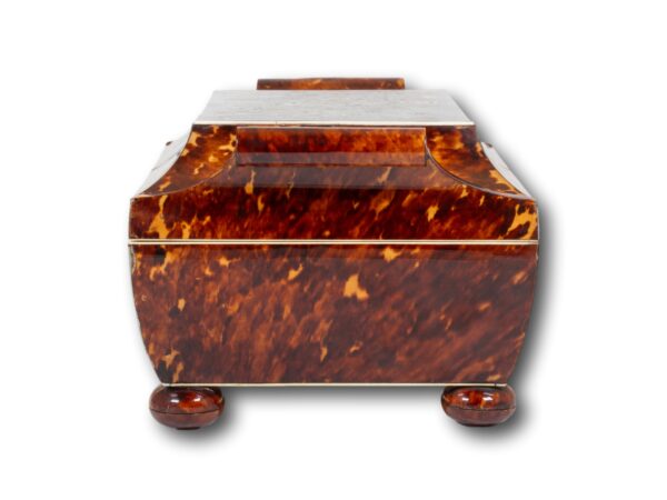 Side of the Tortoiseshell and Mother of Pearl Sewing Box