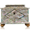 Front of the Mother of Pearl Bow Fronted Tea Caddy