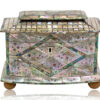 Front overview of the Mother of Pearl Bow Fronted Tea Caddy