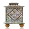 Side of the Mother of Pearl Bow Fronted Tea Caddy