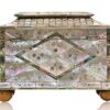 Rear of the Mother of Pearl Bow Fronted Tea Caddy
