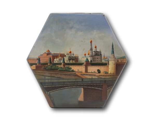 Top of the Russian Papier Mache Tea Caddy