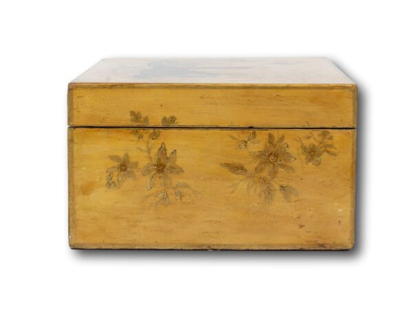 Side of the Chinoiserie Japanned Sewing Box