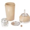 The Master Incolor Cream Cocktail Shaker showing all the components