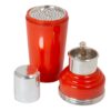 The Master Incolor Red Cocktail Shaker showing all the components