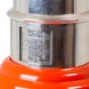 Close up of the Tom Collins recipe on The Master Incolor Red Cocktail Shaker
