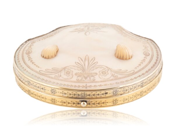 Front of the Palais Royal Mother of Pearl Clam Necessaire Etui