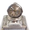 Close up of the clock in the Silver Mounted Desk Inkwell and Clock