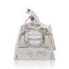 Side of the Silver Mounted Desk Inkwell and Clock