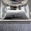 Close up of the sterling silver hallmarks on the Silver Mounted Desk Inkwell and Clock