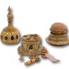 View of the components Tunbridge Ware Brighton Pavilion Sewing Compendium
